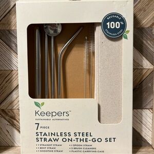 Keepers Stainless Steel Straw Set